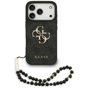 Guess 4G Strap 4G Classic Logo iPhone 17 Pro tok, fekete