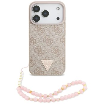   Guess 4G Strap Triangle Logo MagSafe iPhone 17 Pro tok, rózsaszín