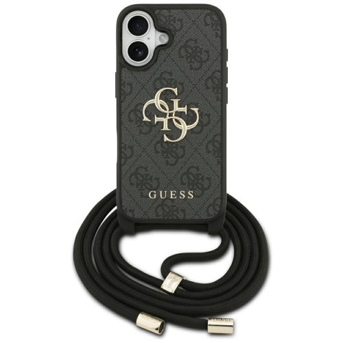 Guess 4G Big Logo Cord Stap Crossbody iPhone 17 tok, fekete