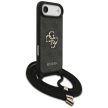 Guess 4G Big Logo Cord Stap Crossbody iPhone 17 Air tok, fekete