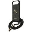 Guess 4G Big Logo Cord Stap Crossbody iPhone 17 Air tok, fekete