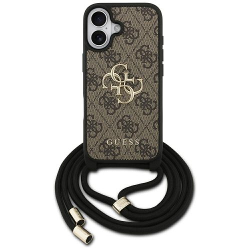 Guess 4G Big Logo Cord Stap Crossbody iPhone 17 tok, barna