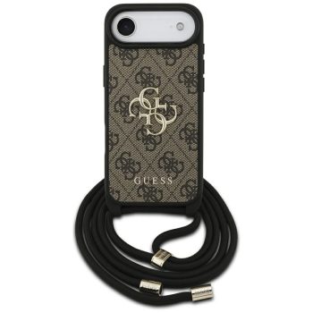   Guess 4G Big Logo Cord Stap Crossbody iPhone 17 Air tok, barna