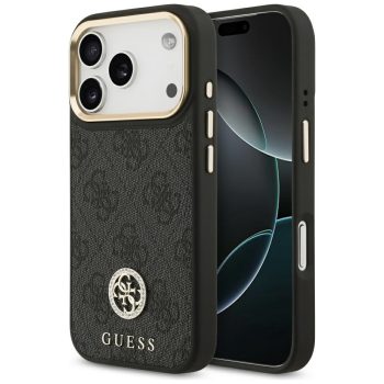 Guess 4G Strass Logo MagSafe iPhone 17 Pro tok, fekete