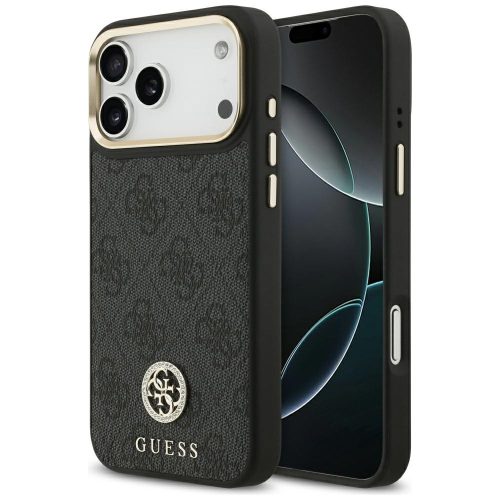 Guess 4G Strass Logo MagSafe iPhone 17 Pro Max tok, fekete