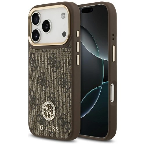 Guess 4G Strass Logo MagSafe iPhone 17 Pro tok, barna