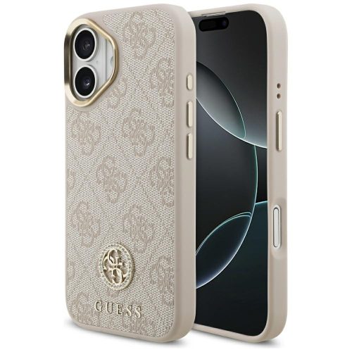 Guess 4G Strass Logo MagSafe iPhone 17 tok, rózsaszín