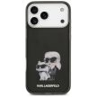 Karl Lagerfeld IML Aquarelle Karl & Choupette & Logo MagSafe iPhone 17 Pro Max tok, fekete