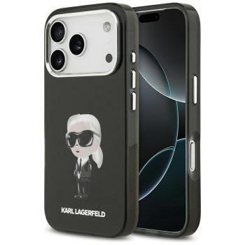   Karl Lagerfeld IML Aquarelle Karl & Logo MagSafe Case iPhone 17 Pro tok, fekete