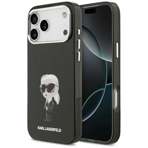 Karl Lagerfeld IML Aquarelle Karl & Logo MagSafe Case iPhone 17 Pro Max tok, fekete