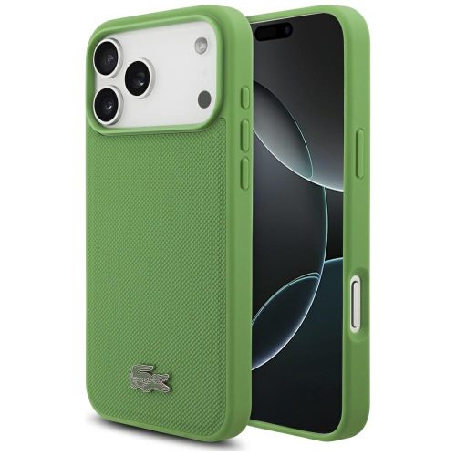 Lacoste Petit Pique Lacquer Logo MagSafe case iPhone 17 Pro Max tok, zöld