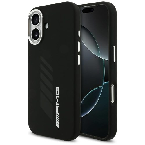 AMG Silicone Oversize Rhombs MagSafe Case iPhone 17 tok, fekete
