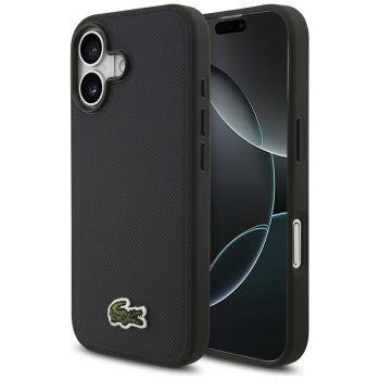   Lacoste Iconic Petit Pique Woven Logo MagSafe Case iPhone 17 tok, sötétkék