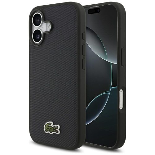Lacoste Iconic Petit Pique Woven Logo MagSafe Case iPhone 17 tok, sötétkék