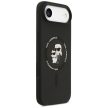Karl Lagerfeld Silicone Karl&Choupette Ring MagSafe iPhone 17 Air tok, fekete
