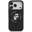 Karl Lagerfeld Silicone Karl&Choupette Ring MagSafe iPhone 17 Pro Max tok, fekete