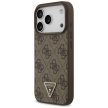 Guess Leather 4G Triangle Strass MagSafe case iPhone 17 Pro tok, barna