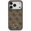 Guess Leather 4G Triangle Strass MagSafe case iPhone 17 Pro tok, barna