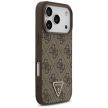 Guess Leather 4G Triangle Strass MagSafe case iPhone 17 Pro tok, barna