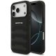 AMG Leather Debossed Lines Logo Case iPhone 17 Pro tok, fekete