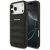 AMG Leather Debossed Lines Logo Case iPhone 17 Pro Max tok, fekete