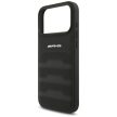 AMG Leather Debossed Lines Logo Case iPhone 17 Pro Max tok, fekete