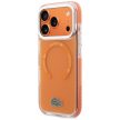 Lacoste Shockproof tok, átlátszó Frosted MagSafe Case iPhone 17 Pro tok, narancs