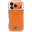 Lacoste Shockproof tok, átlátszó Frosted MagSafe Case iPhone 17 Pro tok, narancs