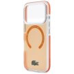Lacoste Shockproof tok, átlátszó Frosted MagSafe Case iPhone 17 Pro tok, narancs