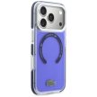 Lacoste Shockproof tok, átlátszó Frosted MagSafe Case iPhone 17 Pro tok, kék