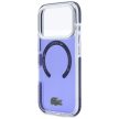 Lacoste Shockproof tok, átlátszó Frosted MagSafe Case iPhone 17 Pro tok, kék