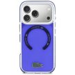 Lacoste Shockproof tok, átlátszó Frosted MagSafe Case iPhone 17 Pro Max tok, kék