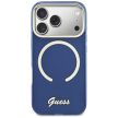 Guess IML Script Metal MagSafe iPhone 17 Pro tok, kék