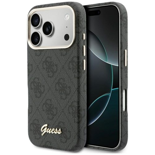 GUESS iPhone 17 Pro Max MagSafe GUHMP17X5P4FWMSK (PU FW 4G Script) tok, fekete