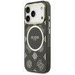 Guess IML Peony Dot MagSafe iPhone 17 Pro tok, fekete