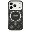 Guess IML Peony Dot MagSafe iPhone 17 Pro tok, fekete