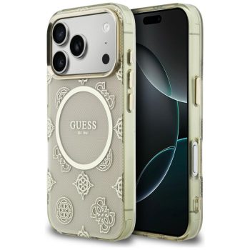 Guess IML Peony Dot MagSafe iPhone 17 Pro tok, bézs