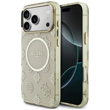 Guess IML Peony Dot MagSafe iPhone 17 Pro Max tok, bézs