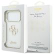 Guess IML 4G Script Metal Case iPhone 17 Pro tok, fehér
