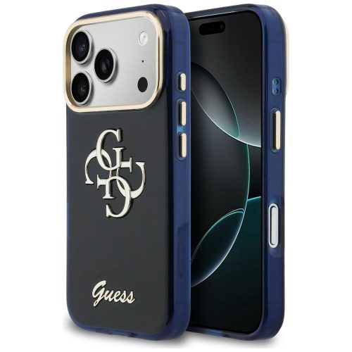 Guess IML 4G Script Metal iPhone 17 Pro Max tok, kék