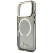 Guess IML Glitters Script Strap MagSafe iPhone 17 Pro tok, fekete