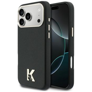   KARL LAGERFELD iPhone 17 Pro Max MagSafe KLHMP17X5PGFKHGK (PU FW W/ KHead Logo) tok, fekete