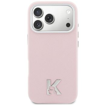   Karl Lagerfeld Karl Head Logo MagSafe iPhone 17 tok, rózsaszín