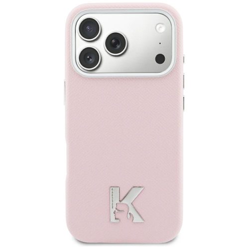 Karl Lagerfeld Karl Head Logo MagSafe iPhone 17 tok, rózsaszín