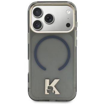 Karl Lagerfeld IML K Head Logo MagSafe iPhone 17 tok, fekete