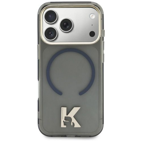 Karl Lagerfeld IML K Head Logo MagSafe iPhone 17 tok, fekete