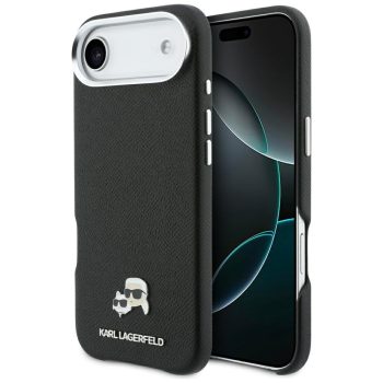   Karl Lagerfeld Karl & Choupette Head Pins Saffiano MagSafe Case iPhone 17 Air tok, fekete