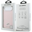 Karl Lagerfeld Karl & Choupette Head Pins Saffiano MagSafe iPhone 17 Air tok, rózsaszín