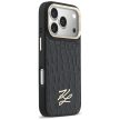 Karl Lagerfeld Croco KL Script Logo MagSafe Case iPhone 17 Pro tok, fekete