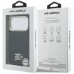 Karl Lagerfeld Croco KL Script Logo MagSafe Case iPhone 17 Pro tok, fekete